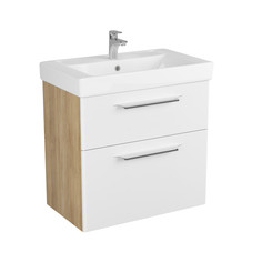 Тумба белый матовый/дуб 74,4 см Diborg Lande Q 77.3225