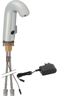 Сенсорный смеситель для раковины Geberit тип 60, питание от сети, с миксером и ручкой 115.722.21.1