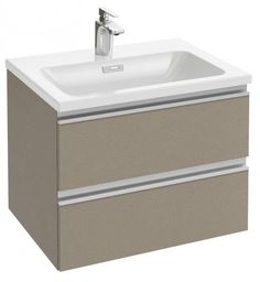 Тумба белый блестящий 60 см 2 ящика Jacob Delafon Vox EB2030-RA-G1C