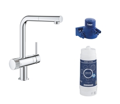 Смеситель для кухни, GROHE Blue Pure Minta, с функцией фильтрации, хром, (119706)