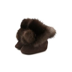 Меховые пинетки Black Sable
