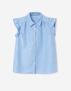 Голубая рубашка с рукавами-крылышками женская Gloria Jeans