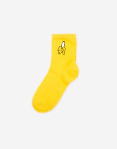 Жёлтые женские носки с бананом Gloria Jeans