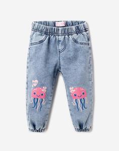 Джинсы-джоггеры с медузами для малышки Gloria Jeans