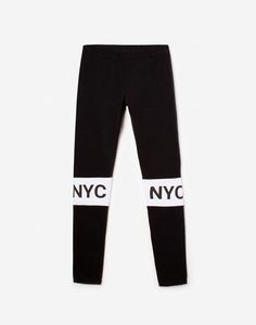 Чёрные леггинсы NYC для девочки Gloria Jeans