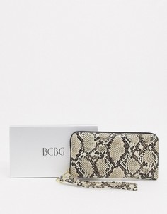 Кошелек со змеиным рисунком в подарочной упаковке BCBGeneration-Коричневый