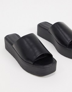 Черные мюли на платформе Pimkie-Черный