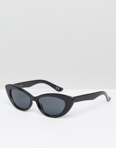Небольшие солнцезащитные очки "кошачий глаз" ASOS DESIGN-Черный