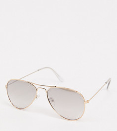 Золотистые солнцезащитные очки-авиаторы с зеркальными стеклами Accessorize Alice-Золотой