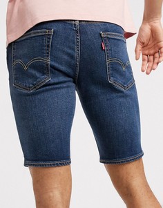 Темные узкие джинсовые шорты Levis 511-Синий