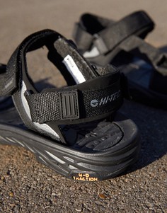 Черные походные сандалии Hi-Tec Ula Raft-Черный цвет
