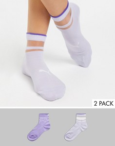 Набор из 2 пар спортивных носков лавандового цвета Puma-Фиолетовый