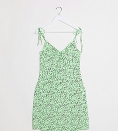 Зеленое свободное платье в горошек Noisy May Tall-Зеленый цвет
