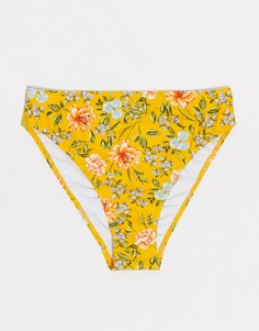 Желтые плавки бикини с цветочным принтом Figleaves-Желтый