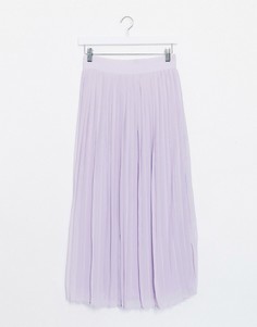 Плиссированная юбка миди Vila-Розовый цвет