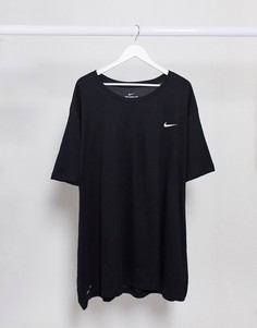 Черная футболка с логотипом-галочкой Nike Plus Training-Черный