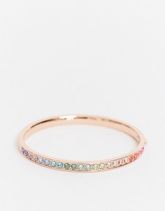 Розово-золотистый браслет с разноцветными кристаллами Ted Baker