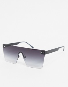 Черные солнцезащитные очки в квадратной оправе SVNX-Черный