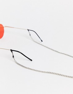 Серебристая цепочка с крупными звеньями для солнцезащитных очков ASOS DESIGN-Серебряный
