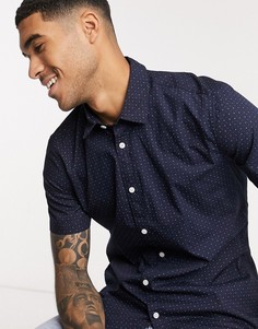 Синяя мраморная джинсовая рубашка Esprit-Голубой