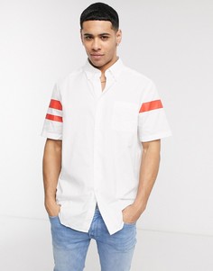 Свободная рубашка с короткими рукавами Calvin Klein-Белый