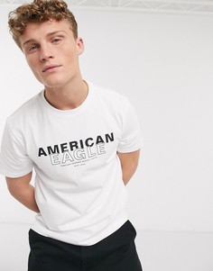 Белая футболка с логотипом American Eagle-Белый