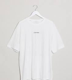 Белая футболка с фотопринтом на спине Calvin Klein Big and Tall-Белый