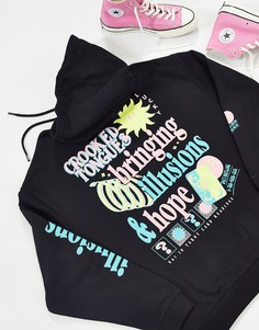Футболка с принтом Crooked Tongues unisex-Черный Asos
