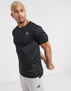 Черная футболка с логотипом New Balance Running-Черный цвет