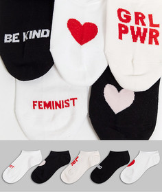 5 пар носков из органического хлопка Monki-Мульти