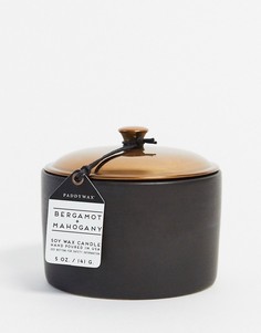 Свеча с ароматом бергамота и красного дерева в черном керамическом контейнере HYGGE 141 г-Бесцветный Paddywax