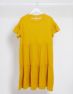 Желтое платье миди Only-Желтый