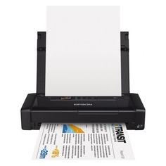 Принтер струйный EPSON WF-100W, черный (аккумулятор в комплекте) [c11ce05403]
