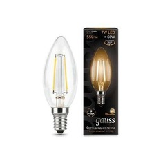 Лампа GAUSS Filament 7Вт, 550lm, 35000ч, 2700К, E14, 1 шт. [103801107]