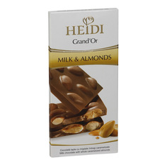Шоколад Heidi молочный Грандор с цельным миндалем в карамели 100 г