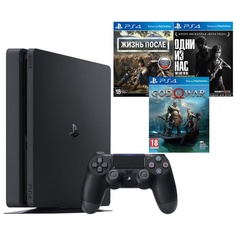 Игровая приставка Sony PlayStation 4 1000 Gb + Жизнь После, God Of War, Одни из нас (CUH-2208B)