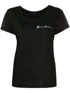 Versace футболка с вышитым логотипом