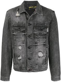 Philipp Plein джинсовая куртка Riff Raff с эффектом потертости