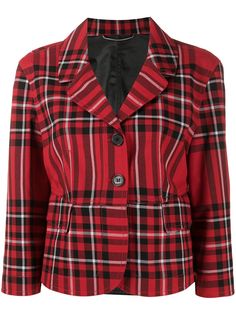 Ermanno Scervino укороченный жакет в клетку тартан