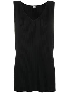 Totême топ с V-образным вырезом в рубчик