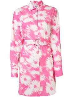 MSGM платье-рубашка с принтом тай-дай