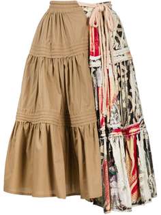 Maison Flaneur юбка с контрастными вставками