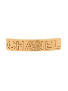 Chanel Pre-Owned заколка для волос 1980-х годов с гравировкой логотипа