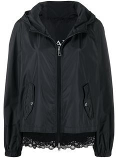 Ermanno Ermanno куртка с капюшоном и цветочным кружевом