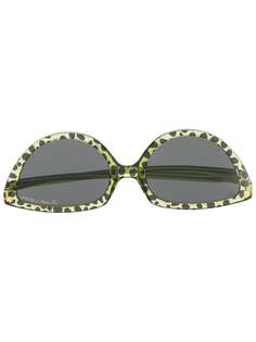 Martine Rose солнцезащитные очки с леопардовым принтом