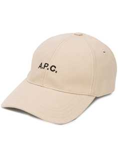 A.P.C. бейсбольная кепка с логотипом