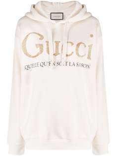 Gucci худи с принтом и блестками