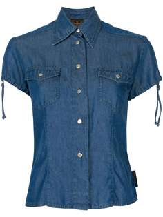 Fendi Pre-Owned джинсовая рубашка на пуговицах с короткими рукавами