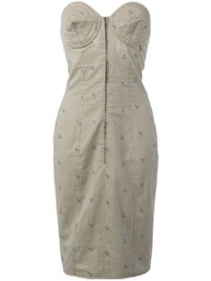 Jean Paul Gaultier Pre-Owned полосатое платье с бюстье 1985 года