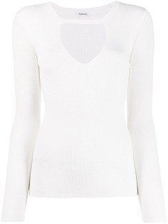 P.A.R.O.S.H. джемпер в рубчик с вырезами